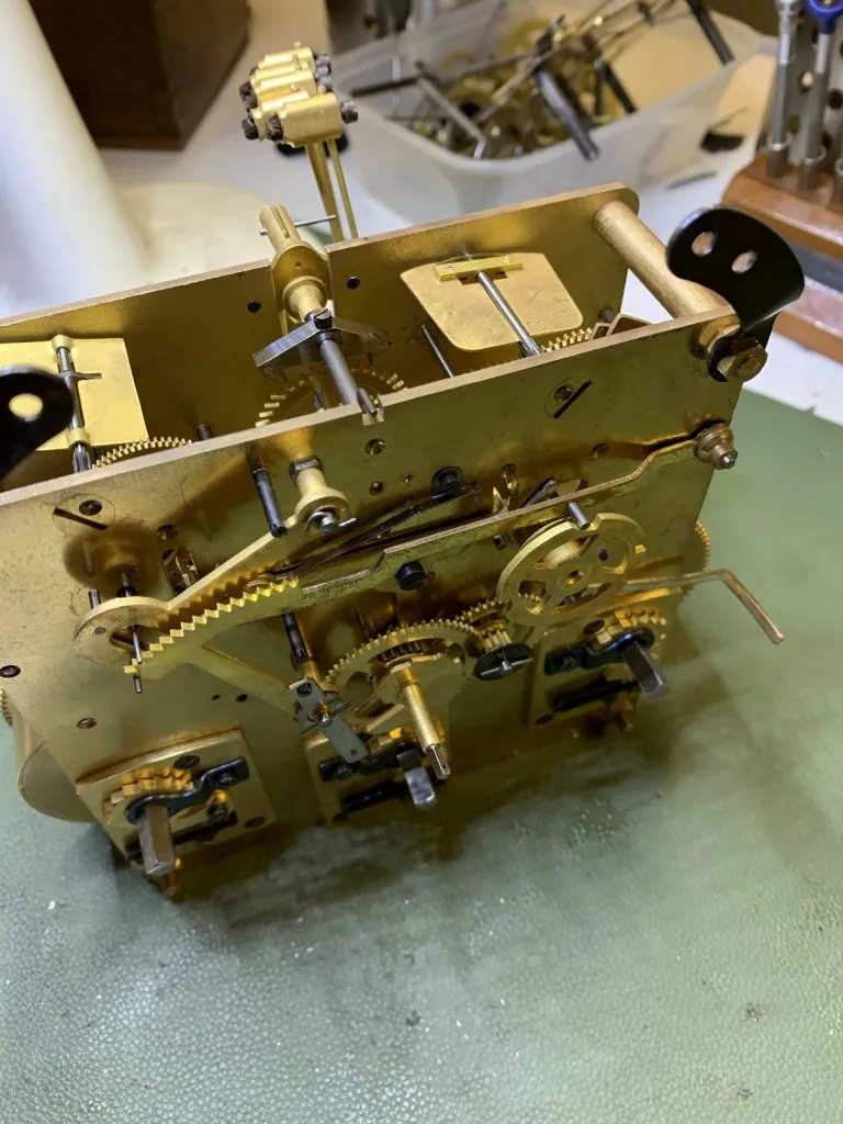 westminster chime mantle clock serviced