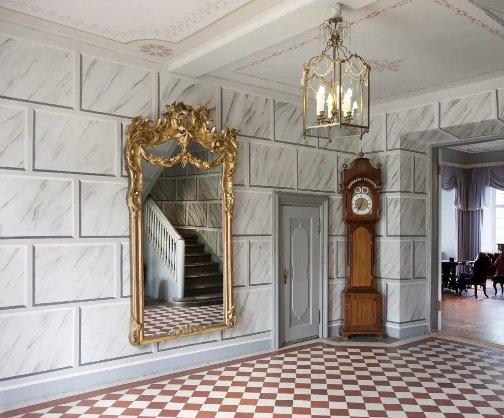 elegant manor hallway