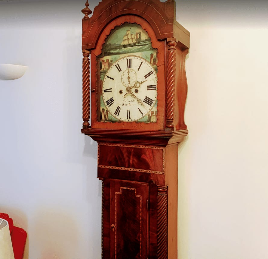 grandfather mahogony style clock